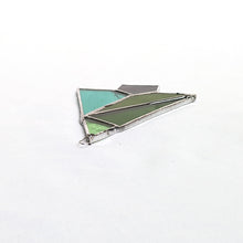 Charger l'image dans la galerie, Vitrail de sapin géométrique de noël avec son accroche