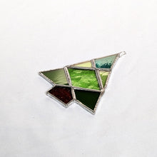 Charger l'image dans la galerie, Vitrail de sapin géométrique de noël de face