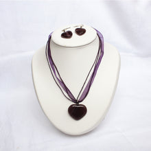 Charger l'image dans la galerie, Parure Collier & Boucles d'oreilles - Coeur