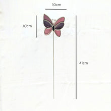 Charger l'image dans la galerie, Dimensions d'un Pique-Fleur Papillon Violet en vitrail